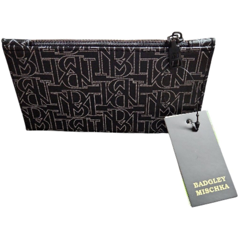 Badgley Mischka Black and White Cosmetic Bag NWT